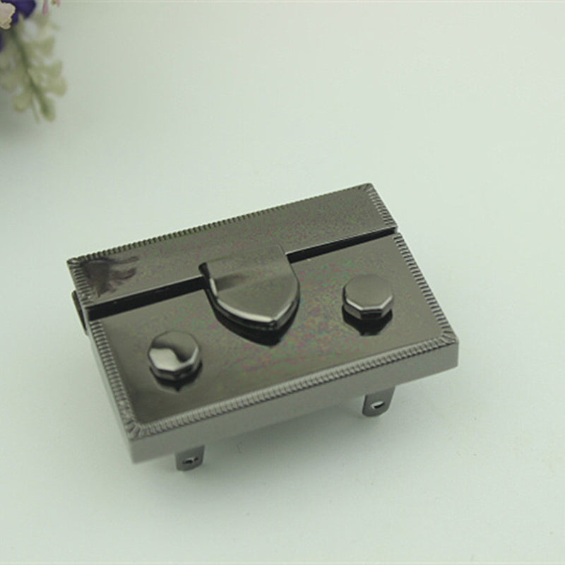 Briefcase hardware metal plug in clip closure lock