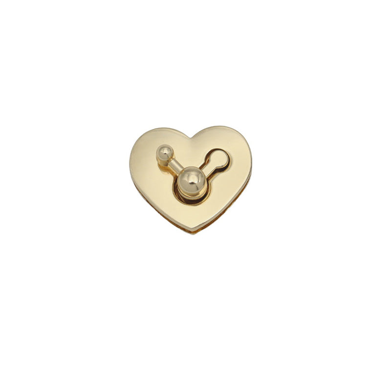 Bag hardware accessories zinc alloy heart shape metal twist turn lock