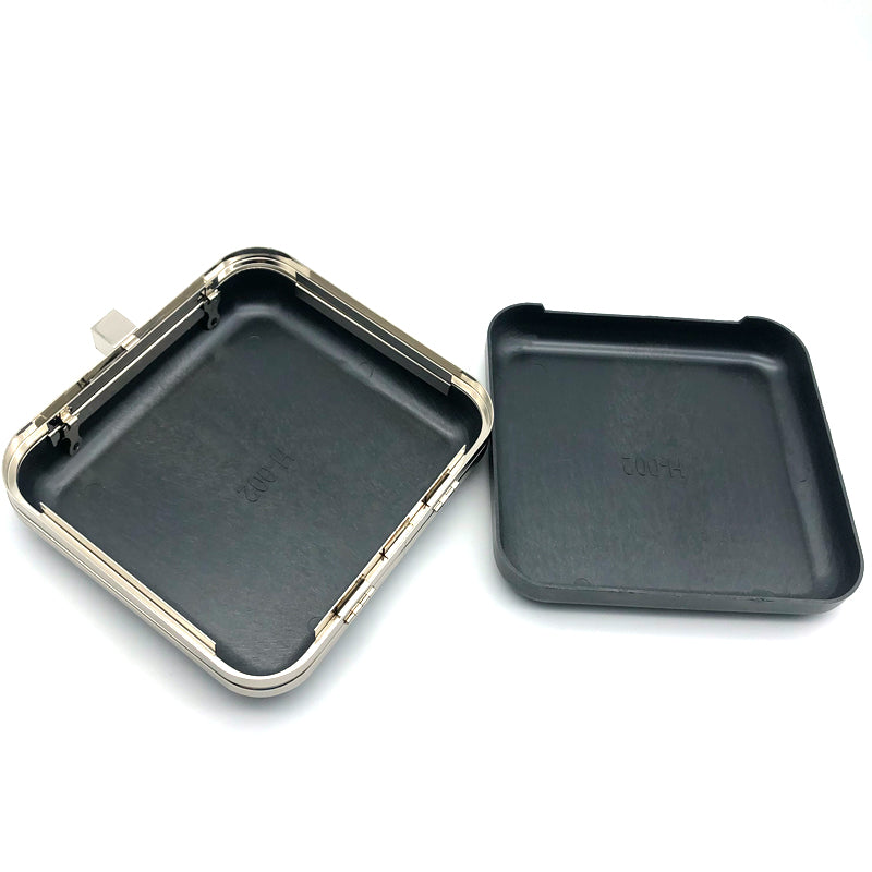 Sliver color bag accessories metal purse frame plastic box H-060