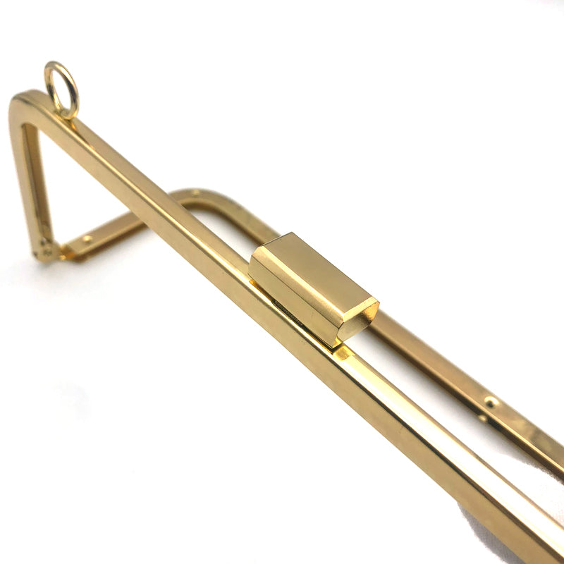 Light gold Square Head Lock 23CM Purse Metal Frame RL-POX04