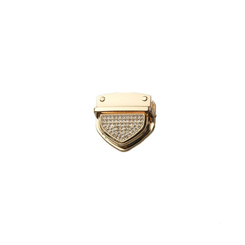 Diamond decoration metal bag clasp press lock