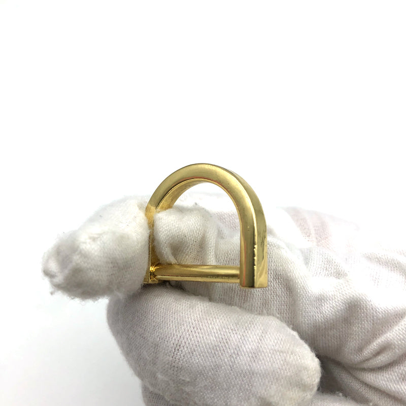 Luggage Handbag Accessories Flat Shape Zinc Alloy Light Gold 20 MM Metal D Rings Buckles For Leather Strap