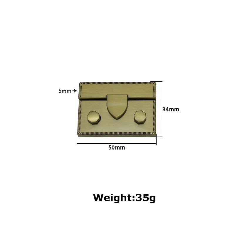Briefcase hardware metal plug in clip closure lock