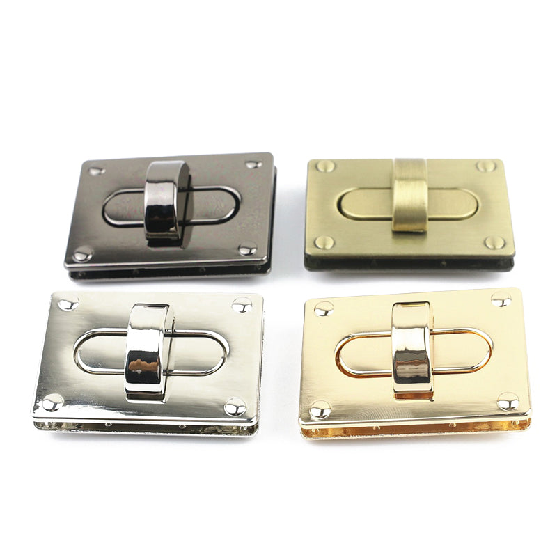Handbag accessories square metal twist locks