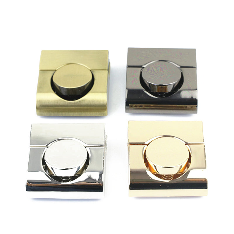 Handbag metal square press clasp locks