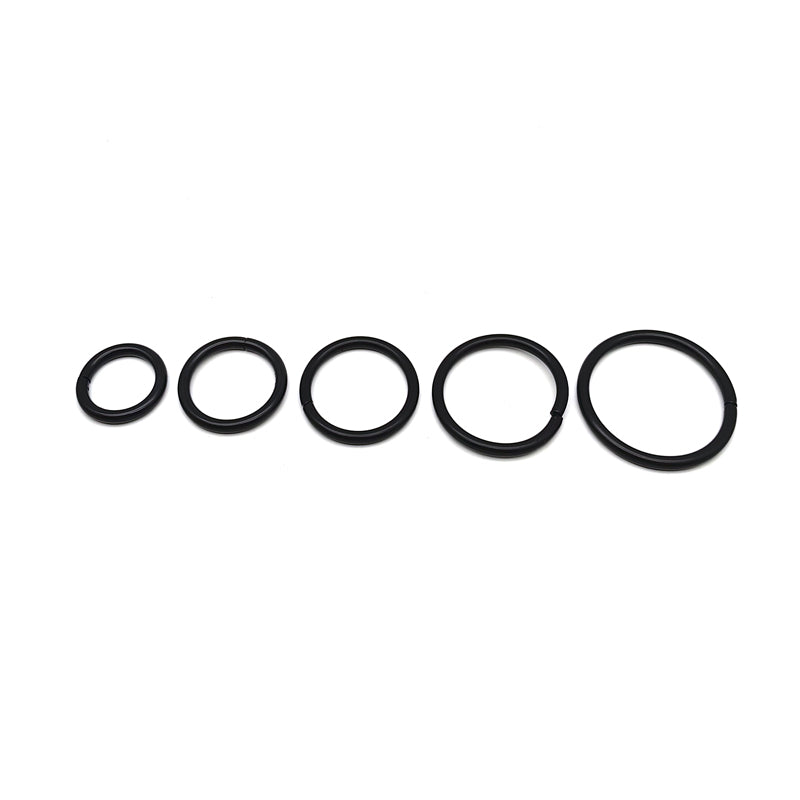 Custom made various size 25MM/32MM/38MM/42MM/50MM electrophoresis black iron welded o rings for bags