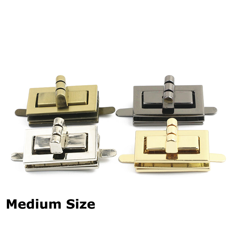 Handbag lock buckle hardware accessories medium die-casting twist lock plug-in lock