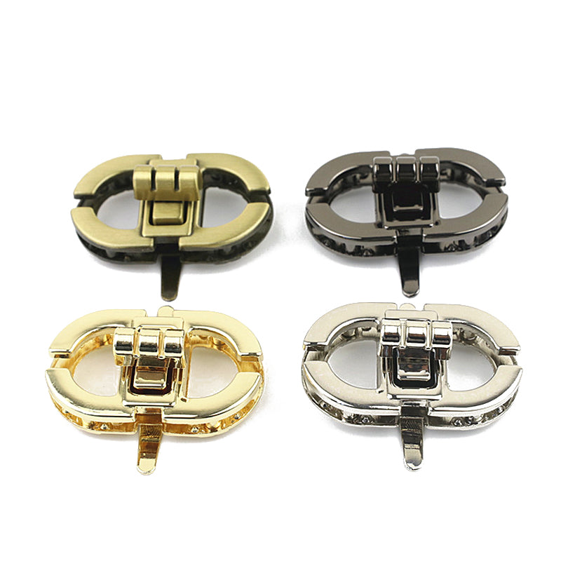 Handbag hardware oval metal twist locks