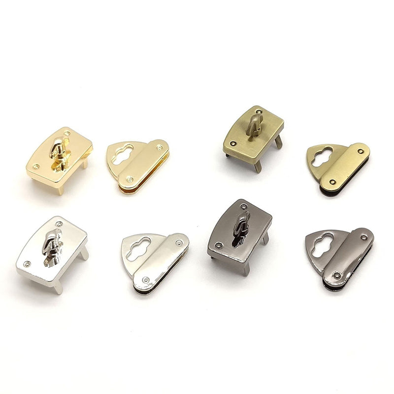 Custom hardware metal handbag closure twist lock