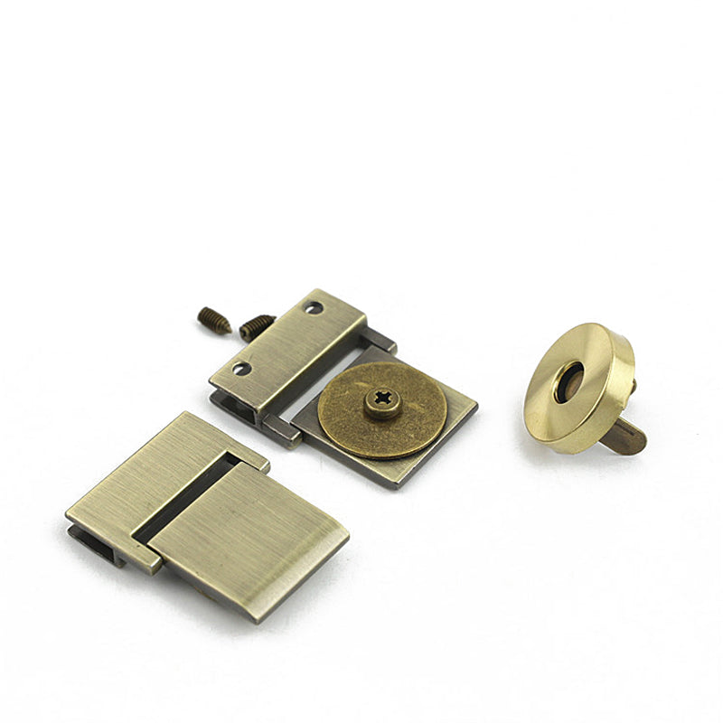 Bag hardware zinc alloy metal decoration magnetic locks