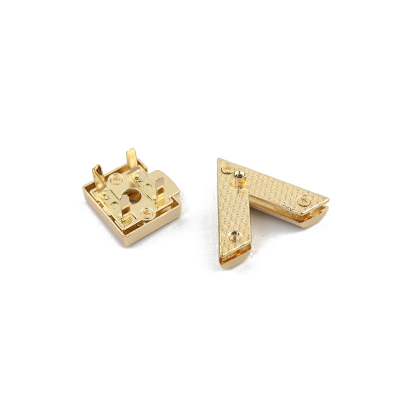 Bag hardware V-shape spring metal press push locks