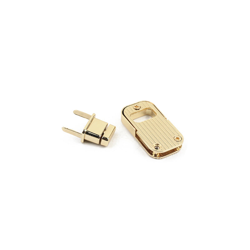 Purse hardware metal twist turn locks
