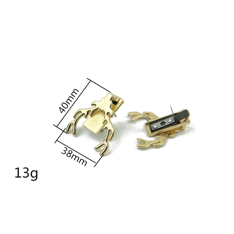 Deer shape head lock animal decoration clip lock
