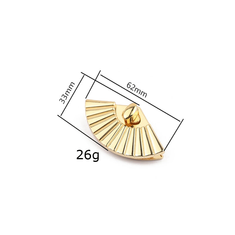 Special design fan type zinc alloy bag metal turn locks