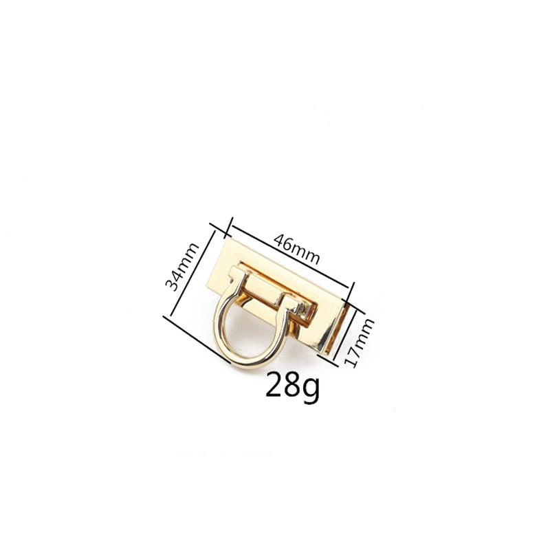Bag hardware accessories light gold metal clasp closure turn locks