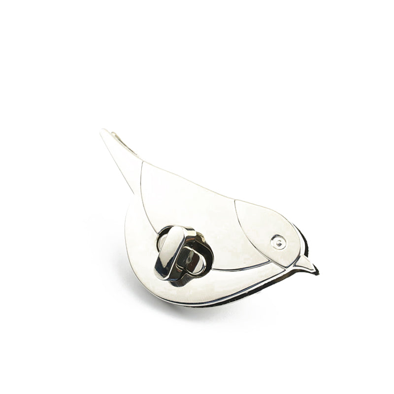 Bag hardware 4 colors metal animal bird shape twist turn lock