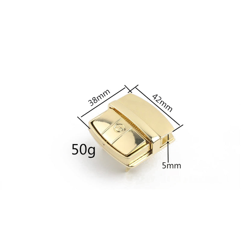 Bag hardware accessories gold metal switch mortise lock