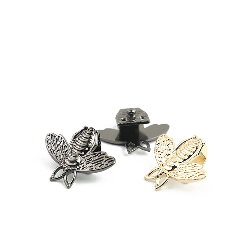 Handbag hardware bee shape metal clip locks