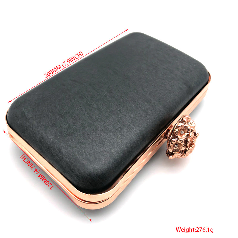 Rose gold handbag box clutch frame for ladies purse H-058