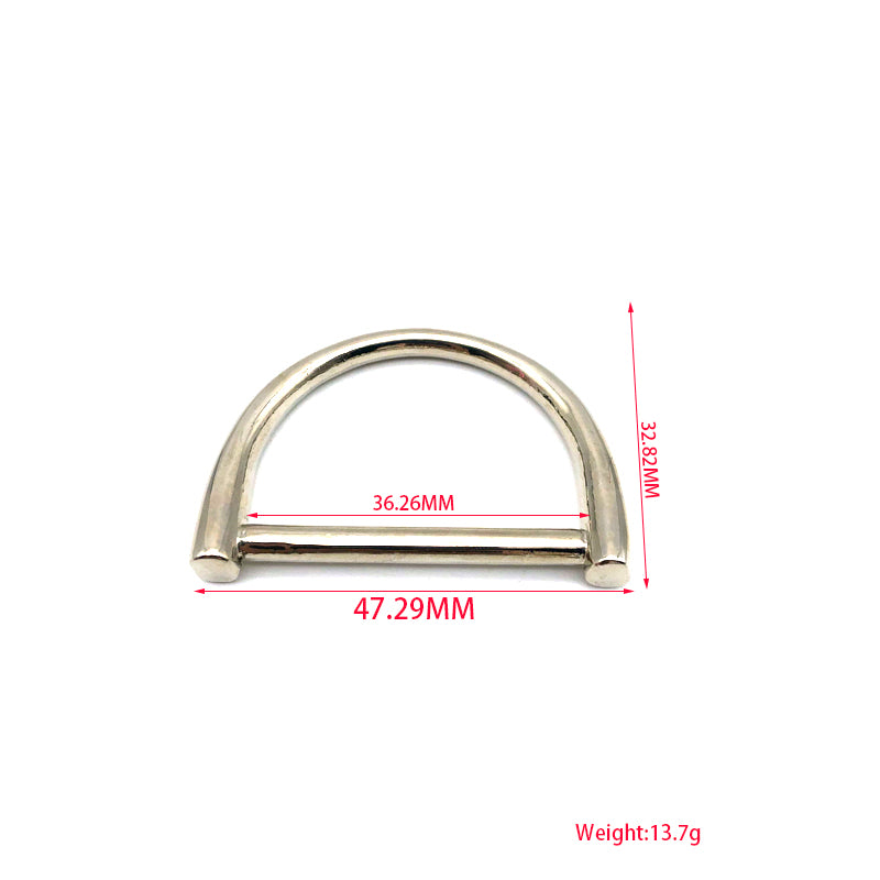 Hanging Plating Nickel Color 36.26 MM Metal D Buckles Zinc Alloy Handbag Hardware Accessories
