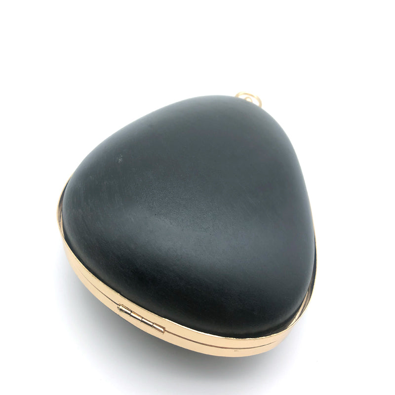 Evening Bag Fashion DIY Six Inch Egg Shape Clutch Purse Box Metal Frame With Hanging Light Gold