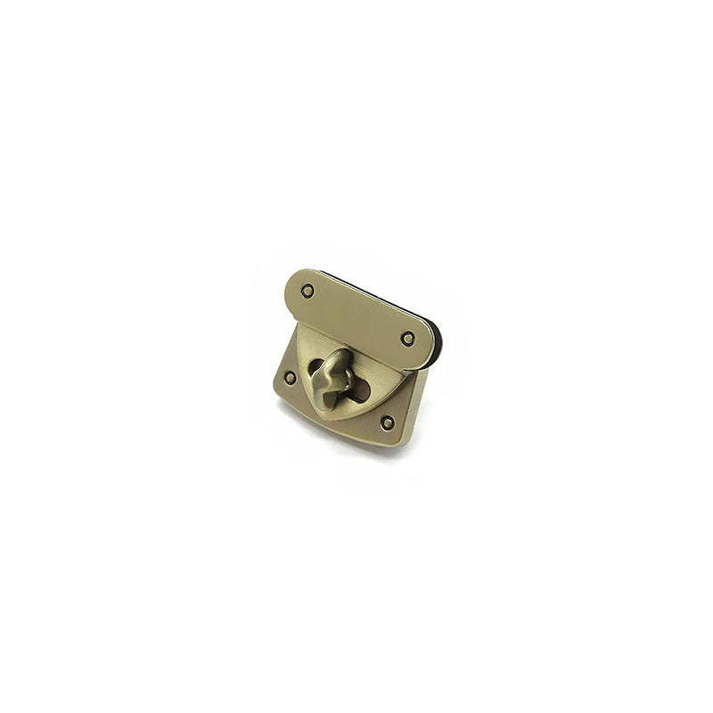 Custom hardware metal handbag closure twist lock