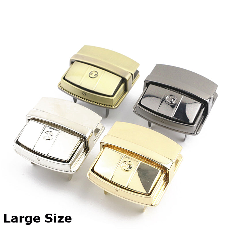 Bag hardware accessories gold metal switch mortise lock