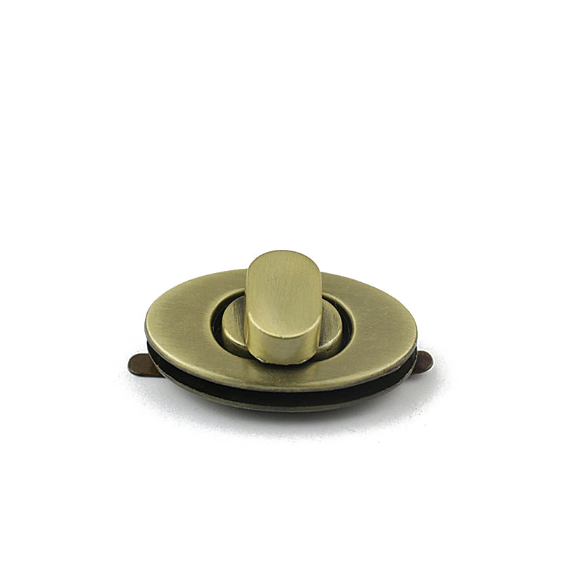 Handbag metal oval twist turn locks