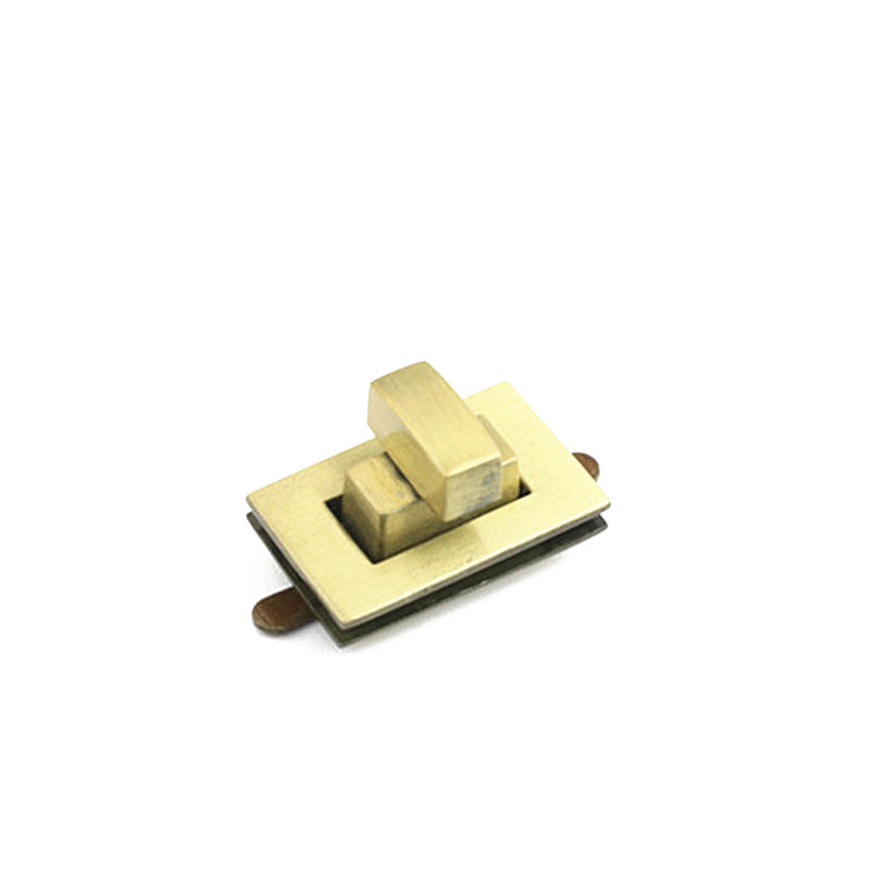 Die-casting bag handbag lock small square twist lock mortise lock