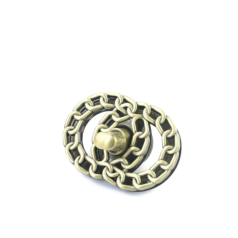Luggage Hardware Accessories Round Chain Style Metal Twist Turn Lock