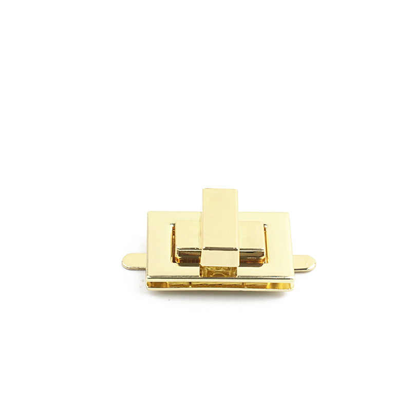 Rectangle shape zinc alloy metal turn twist locks for handbag