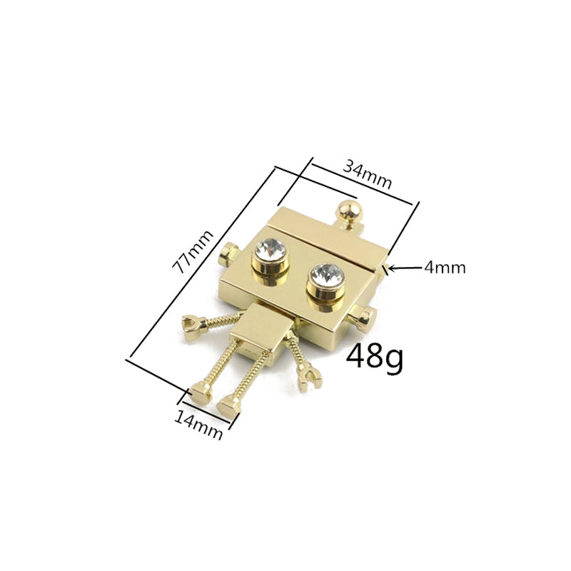 Handbag Hardware robot shape metal clasp clip lock