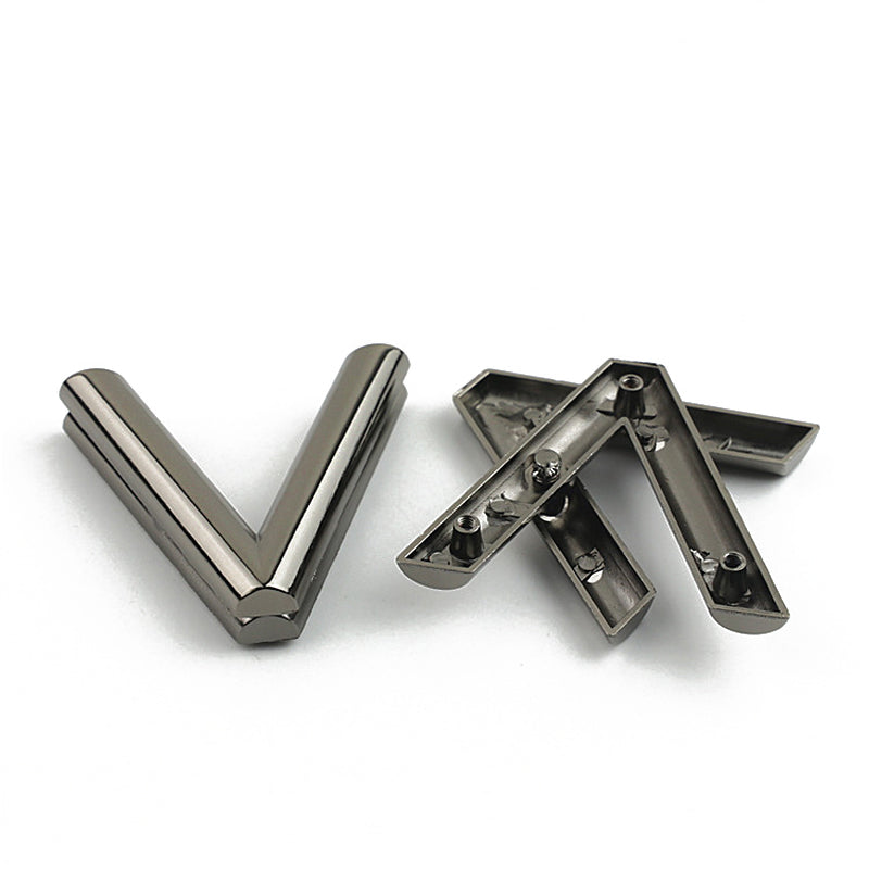 Bag hardware accessories metal deformation V-shaped decoration lock