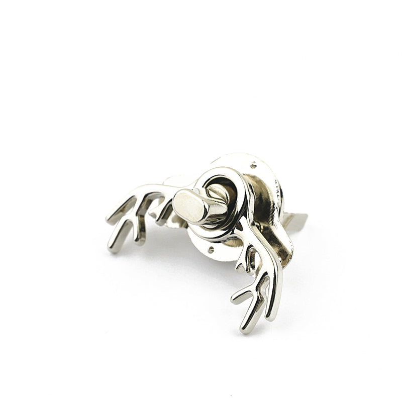 Luggage hardware accessories light gold deer head lock animal decoration twist lock