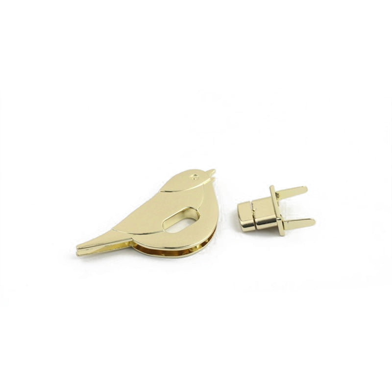 Bag hardware 4 colors metal animal bird shape twist turn lock