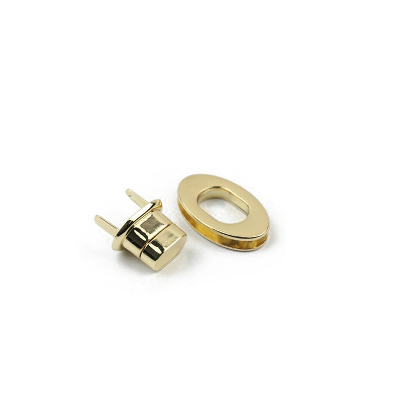 Handbag metal oval twist turn locks