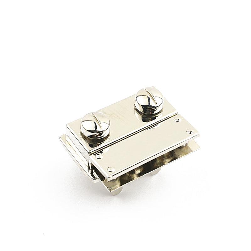 Purse accessories small square metal press push locks