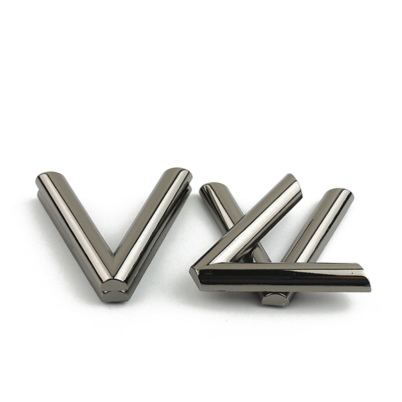 Bag hardware accessories metal deformation V-shaped decoration lock