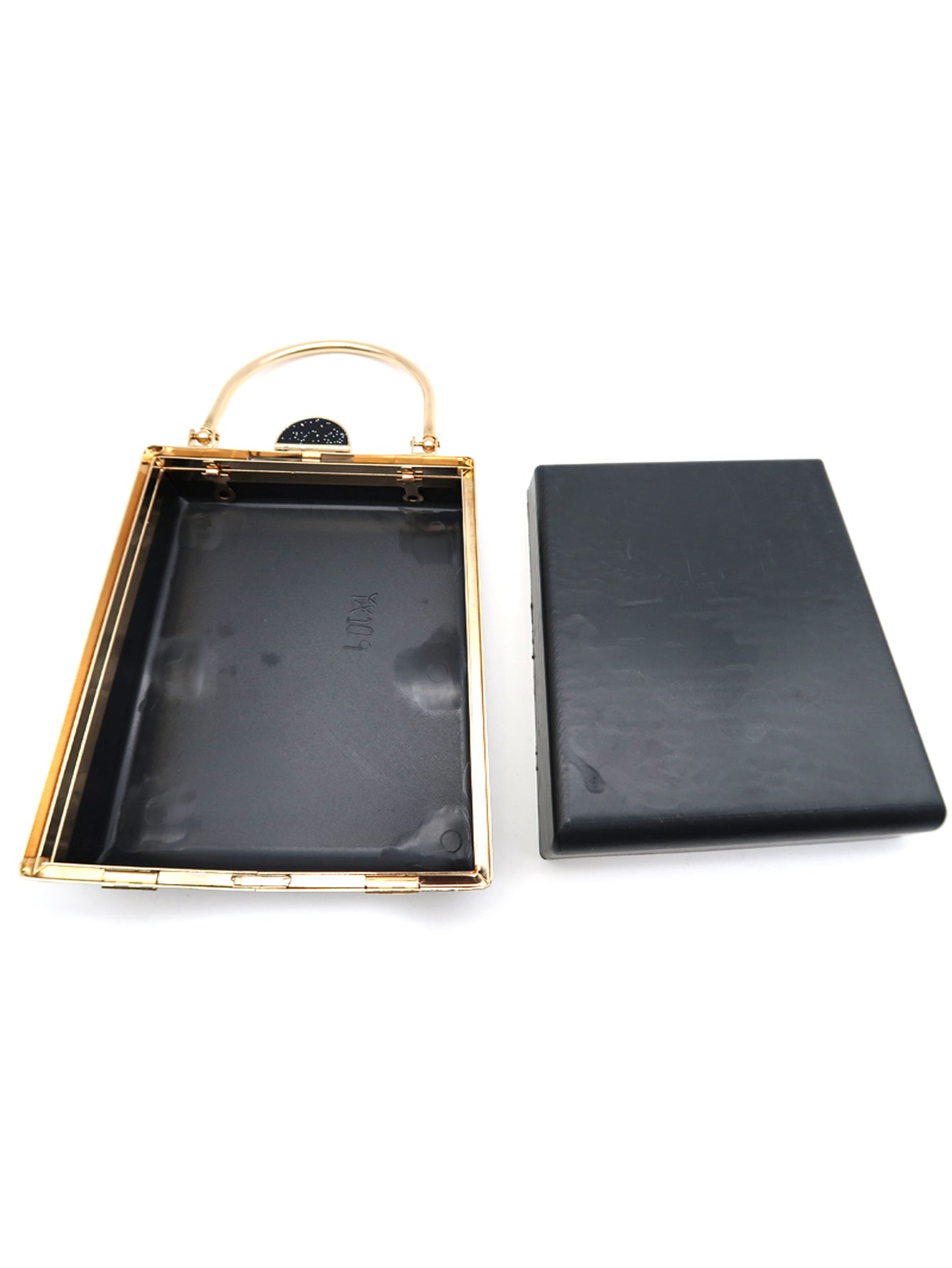 Trapezoid Shape Purse Box And Metal Frame D-109