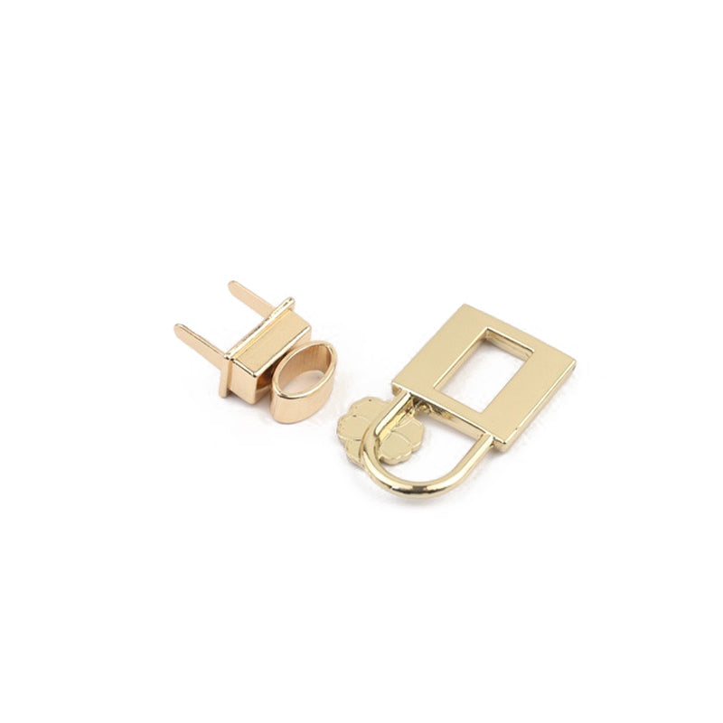 Bag hardware accessories drop glue white & black flower small square padlock twist turn lock