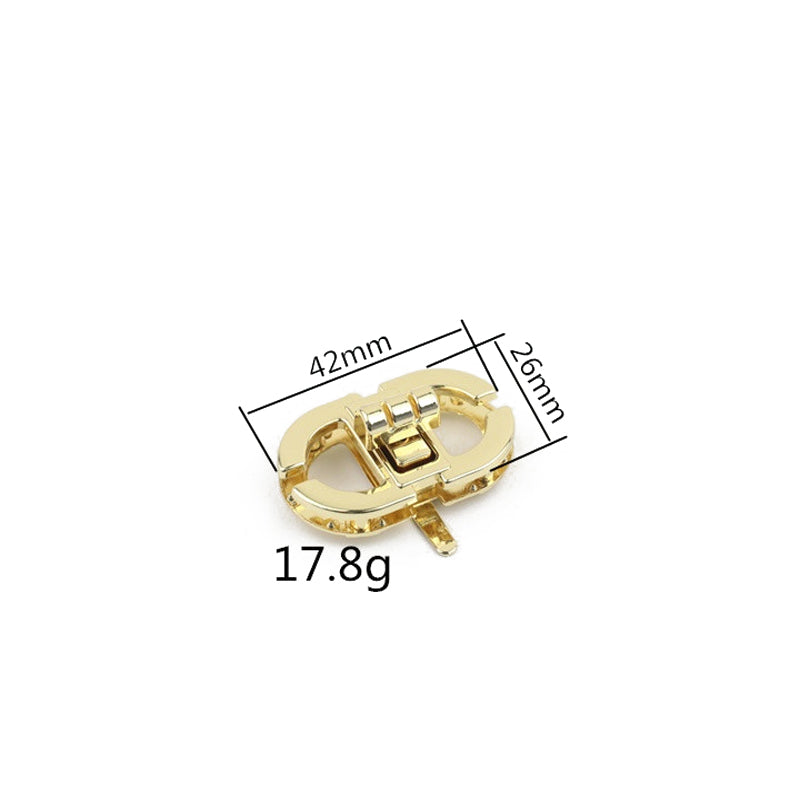 Handbag hardware oval metal twist locks