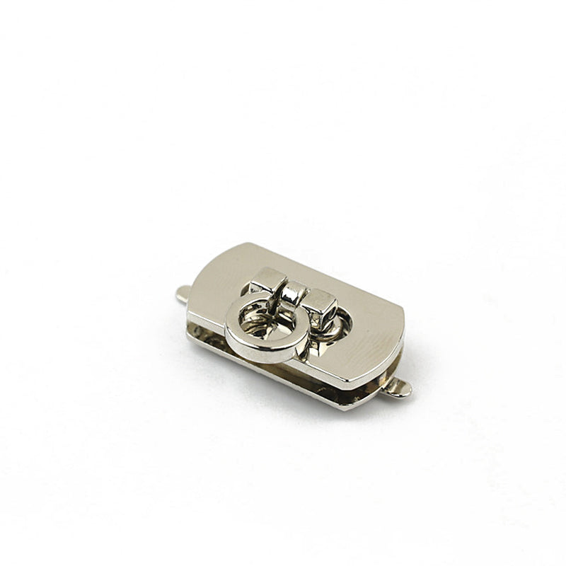 Zinc alloy metal closure bag clasp twist lock