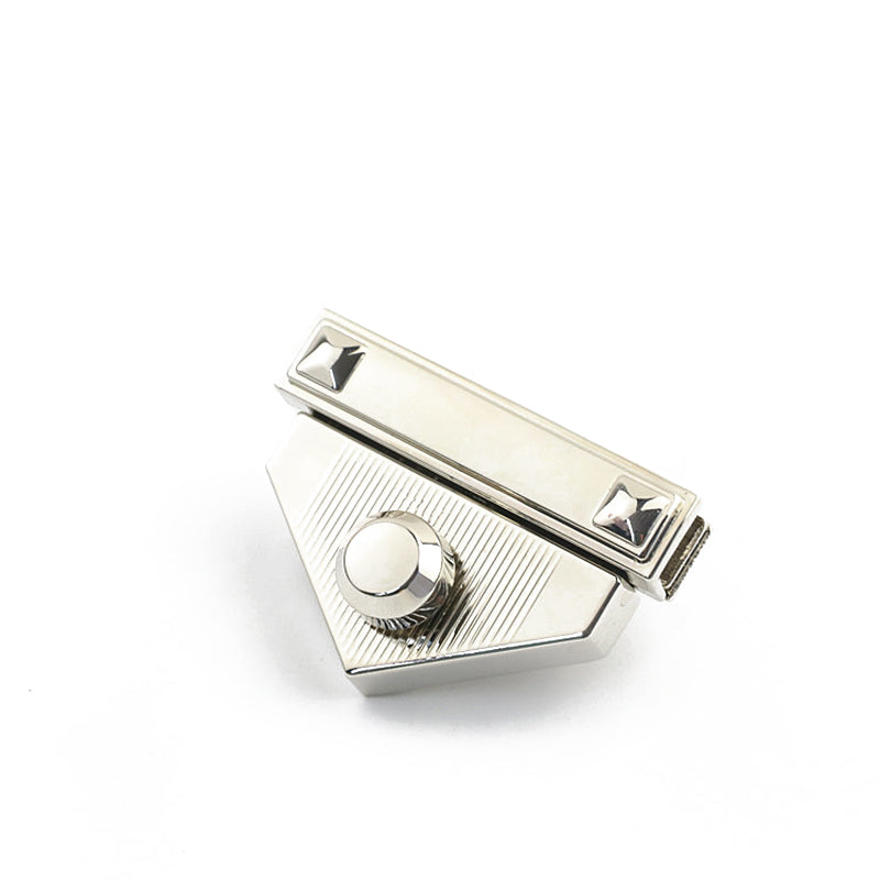 Bag accessories triangle shape metal press push locks