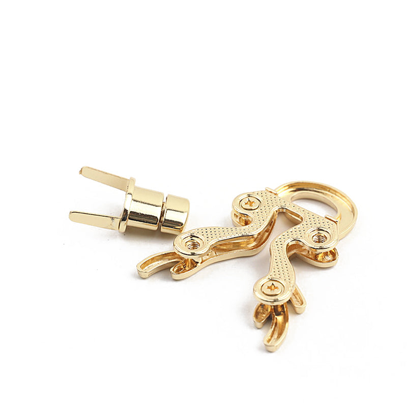 Handbag hardware fittings die-casting deer head twist lock