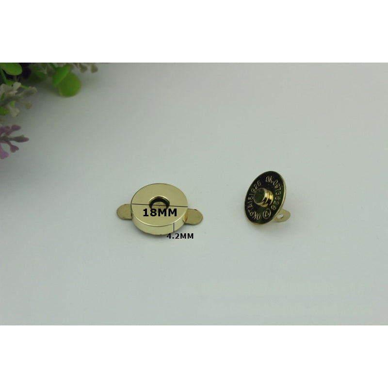 Bag iron material 18mm thickness model smooth metal magnetic button 100PCS/Boxes