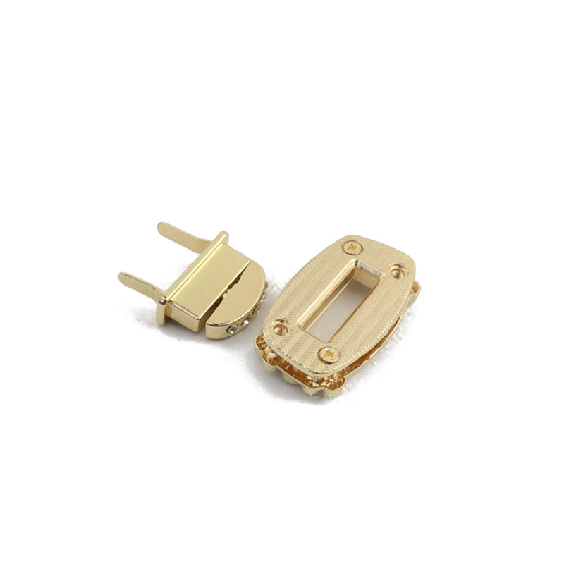 Leather goods handbag hardware accessories diamonds decoration twist turn locks