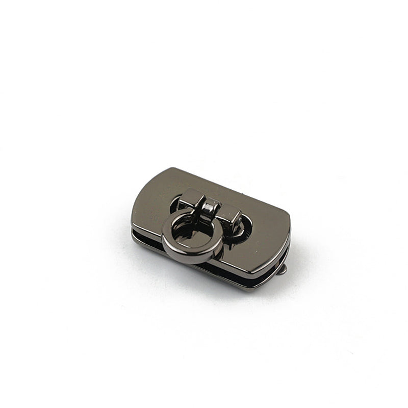 Zinc alloy metal closure bag clasp twist lock