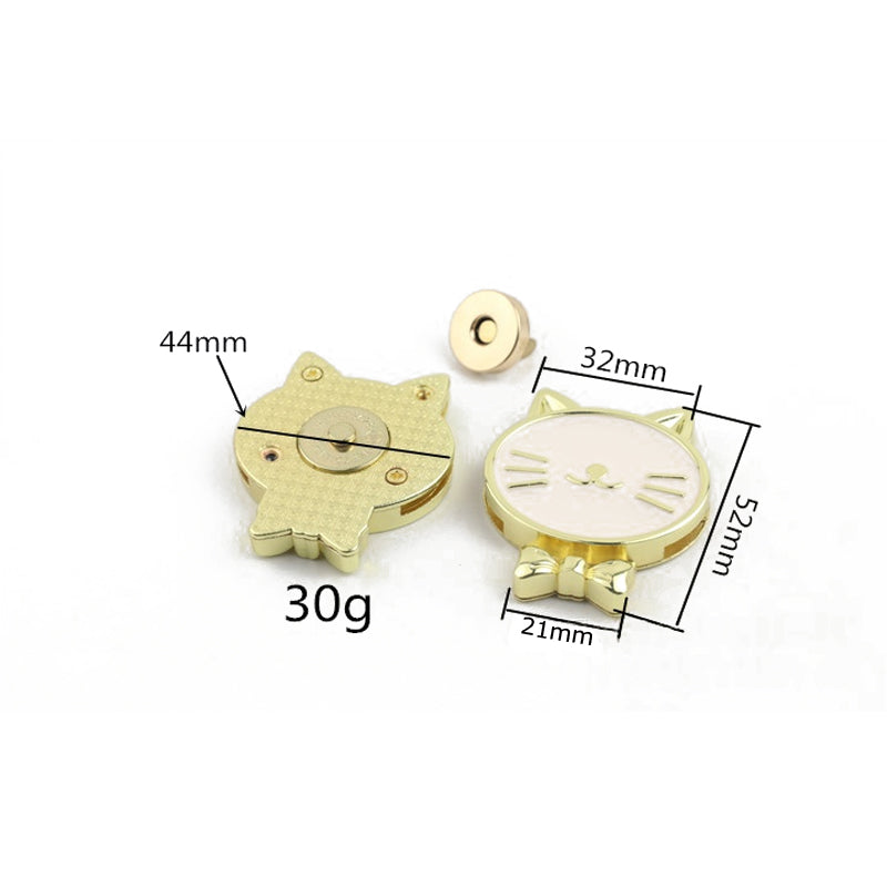 Handbag hardware accessories white and black dropper cat magnetic button lock