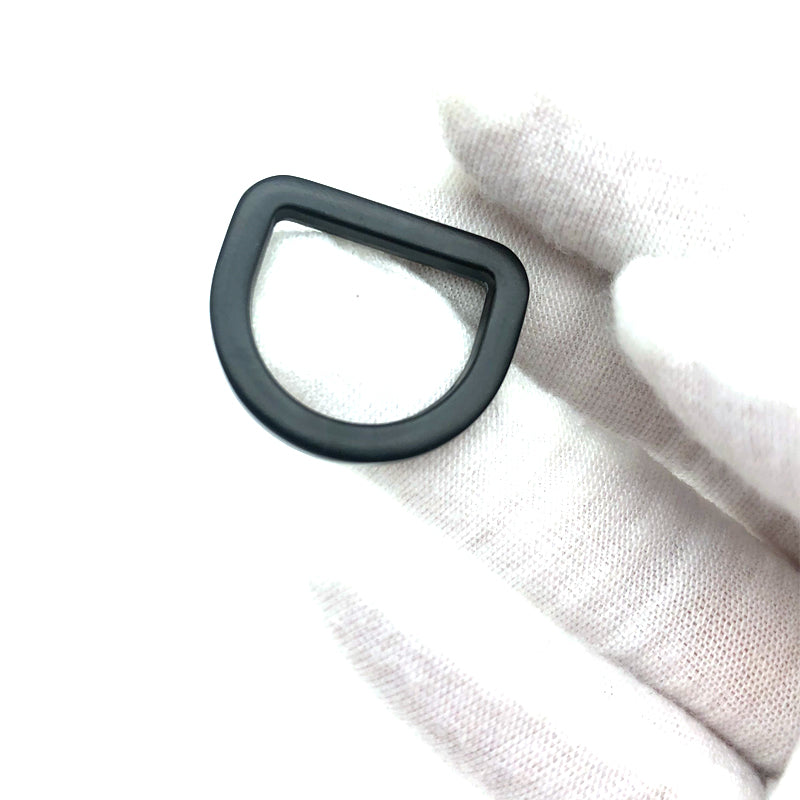 Customized manufacturing zinc alloy electrophoresis black bag metal flat d rings 18mm for handbag