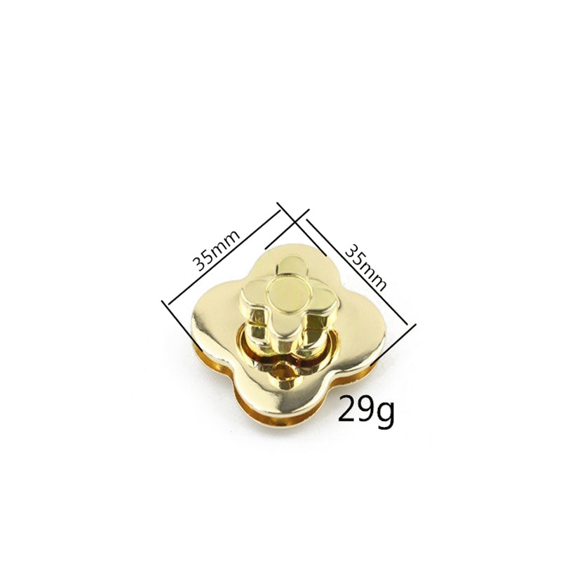 Handbag multi-colorful flower shape decorative twist closure clasp lock